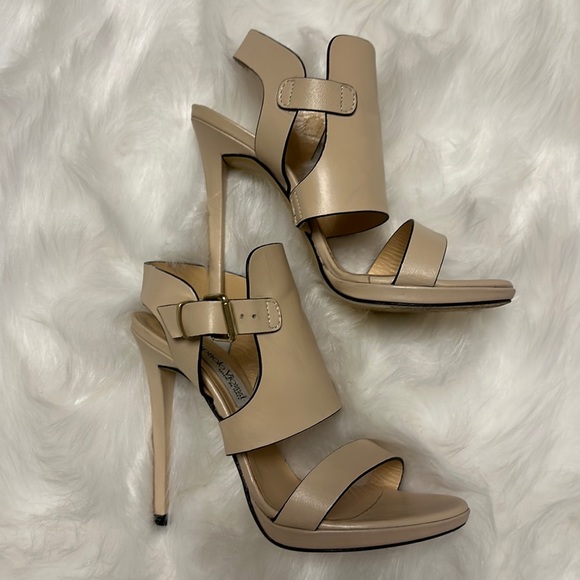 Nude Giampaolo Viozzi Heels - Picture 1 of 5